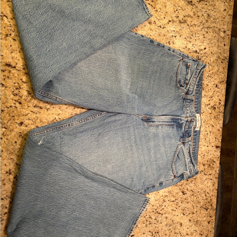 Abercrombie Baggy Low Rise Curve Love Distressed - Picture 4 of 5